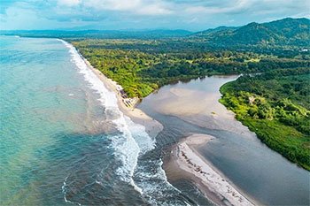 Palomino Colombia playa Caribe río y mar turismo